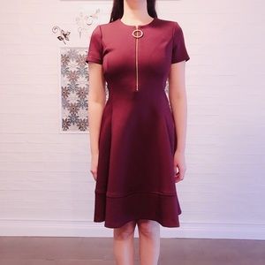 DKNY Purple Flare Dress